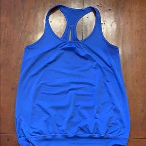 Blue workout top